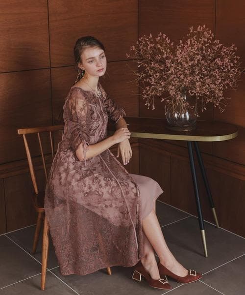 美品 Dorry Doll ドリードール エンブロイダリーレイヤードドレス S