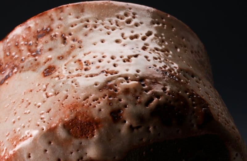 最上位作 桃山陶】三浦繁久 志野茶碗 共箱 栞 茶道具 荒川豊蔵 加藤唐