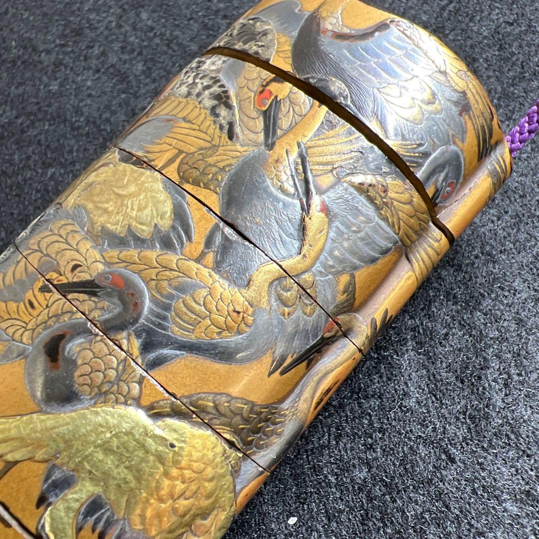江戸時代 鶴蒔絵印籠、根付 70g 東Y8-0122☆2Fトコカ - メルカリ