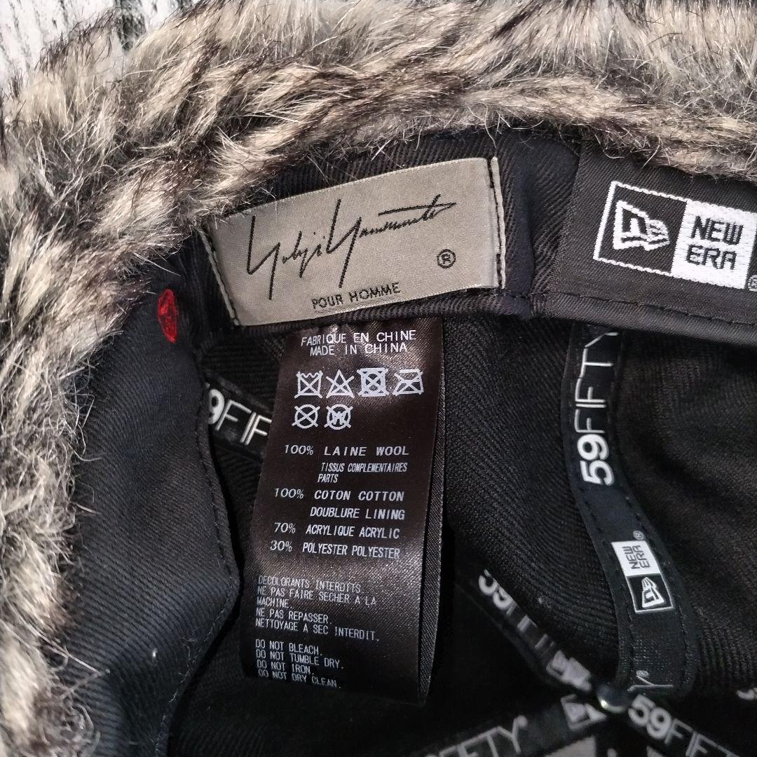 a61【入手困難】ヨウジヤマモト♤ニューエラー ファー付きキャプ 最高