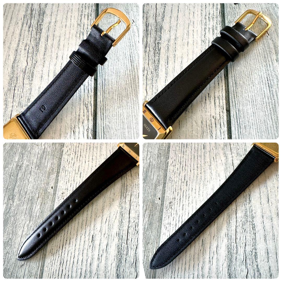 【電池交換済】GUCCI グッチ 腕時計 4200FM スクエア メンズ 黒