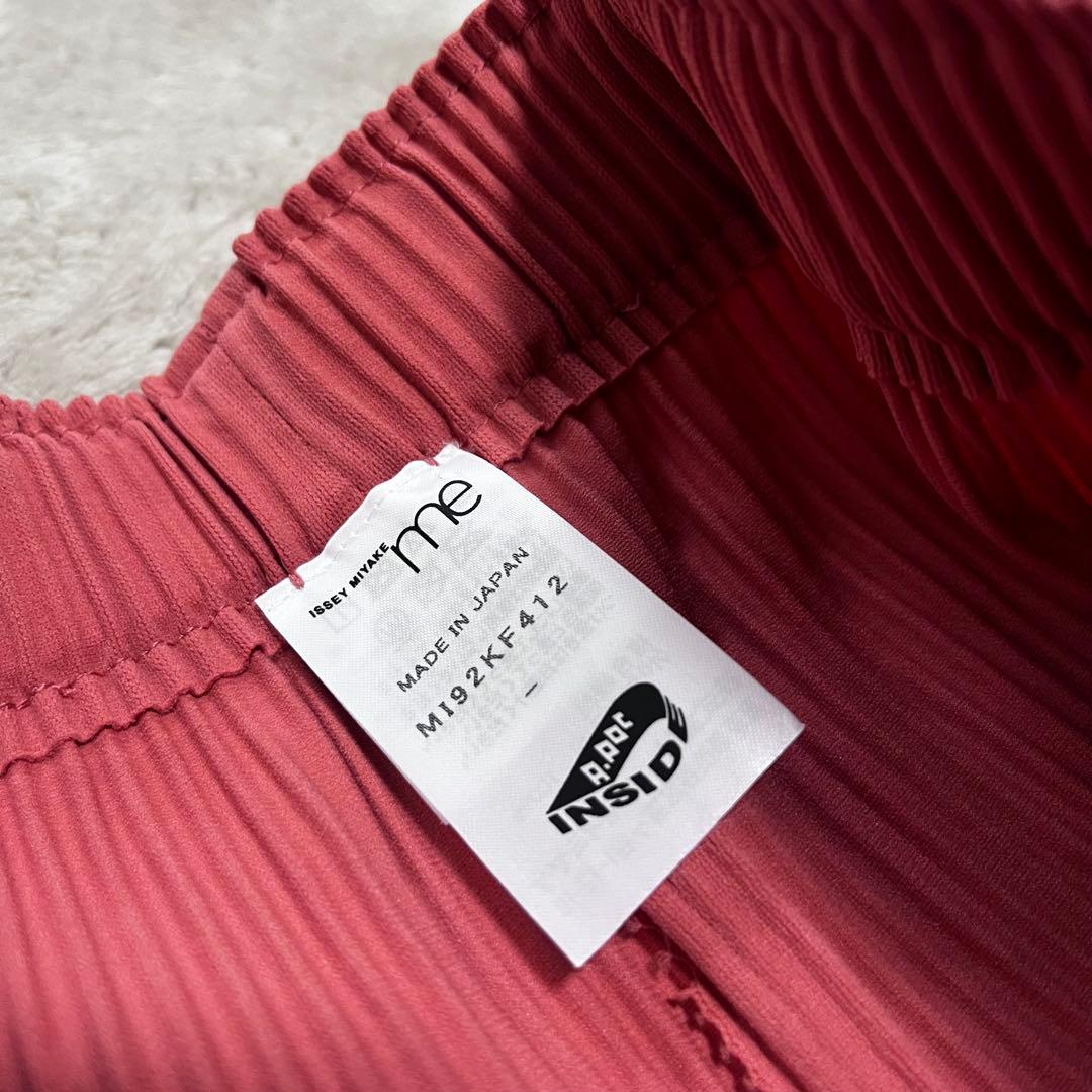 美品 イッセイミヤケ me プリーツ ワイドパンツ ガウチョFINE KNIT