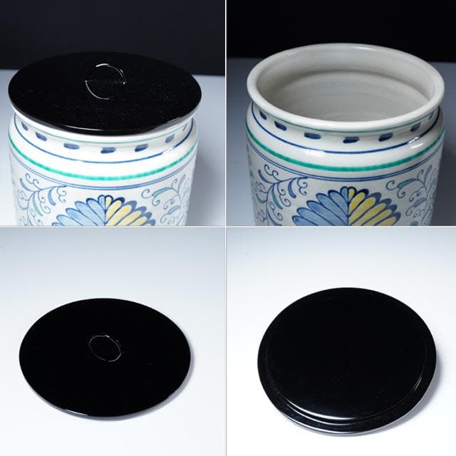 中村秋峰　和蘭陀紋水指　共箱　茶道具　紅毛写　オランダ写　京焼