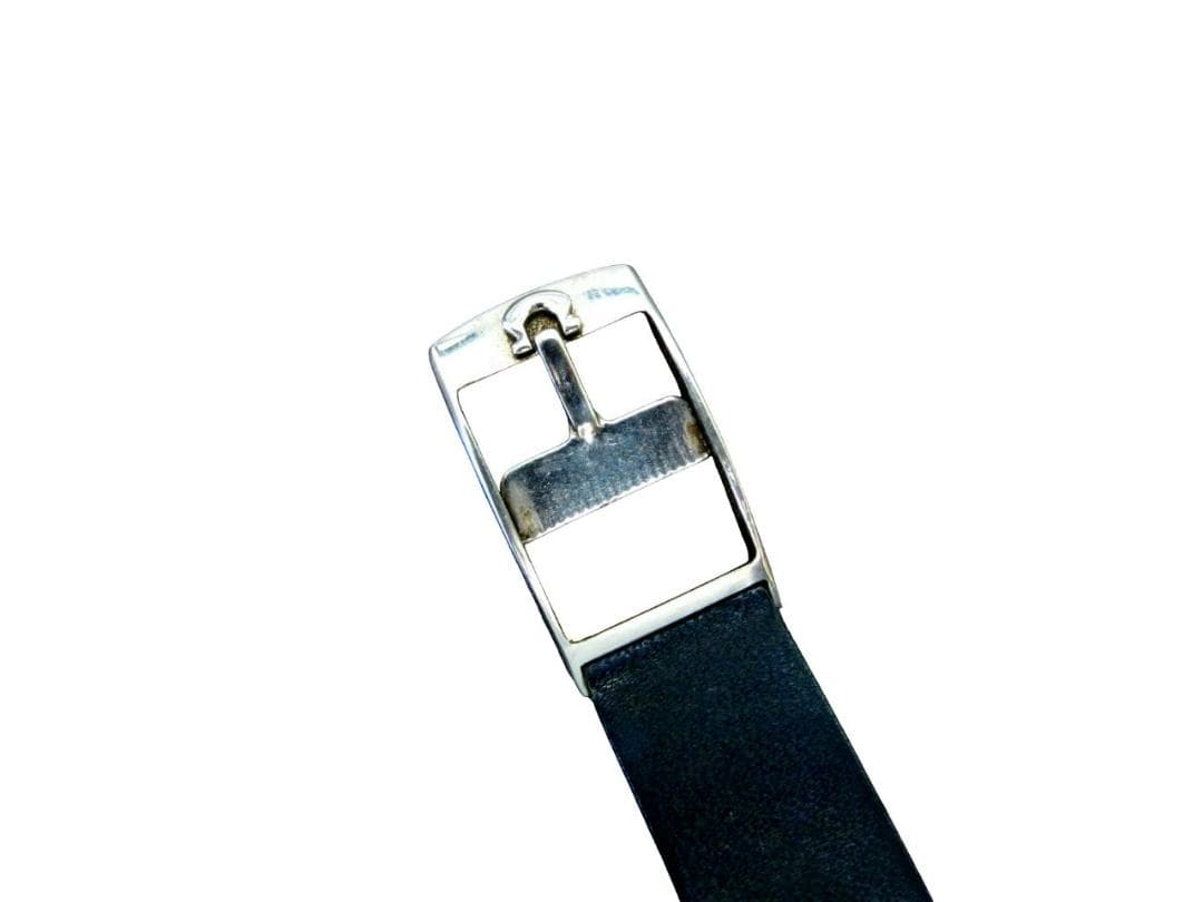 オメガ De Ville 手巻き 角型 メンズ 腕時計 紺文字盤 純正ベルト尾錠