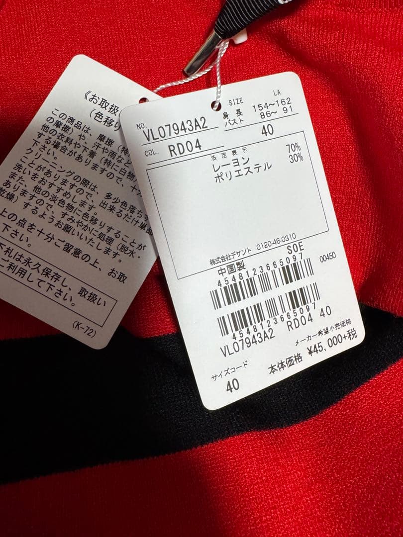 新品未使用　ランバンスポール　LANVIN SPORT ニットワンピース 40