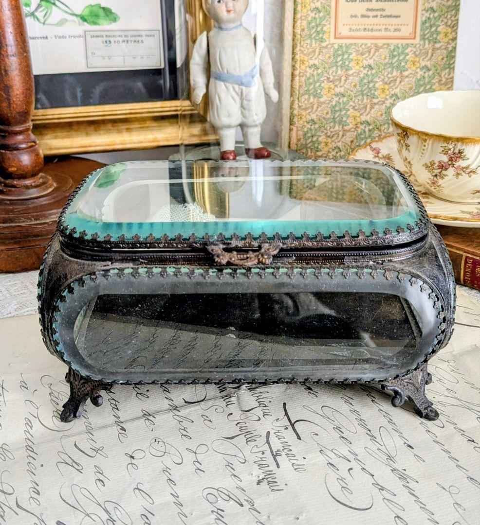 ガラス製装飾ジュエリーボックス ベベルガラス 宝石箱 - メルカリ