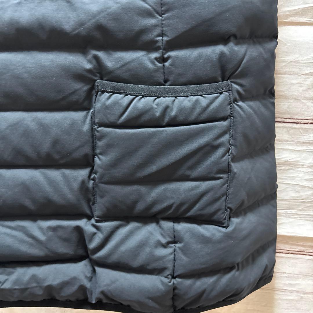 Black&White ファー付き ロングダウンベスト ロゴ スワロ ゴルフ