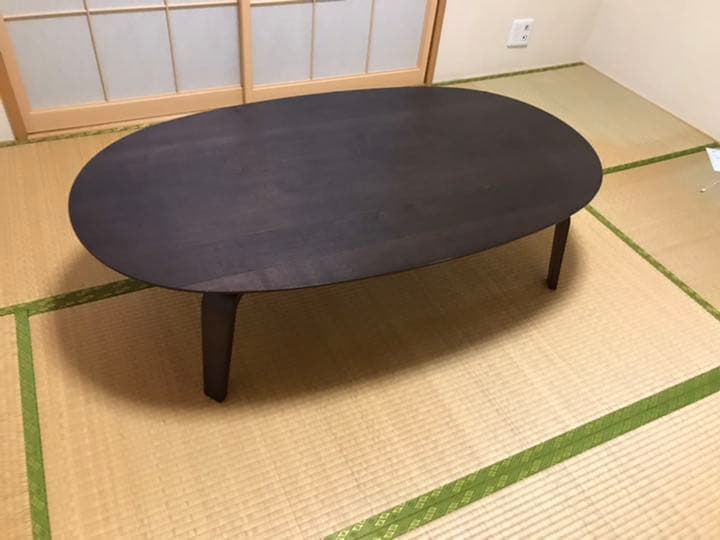 無印良品 楕円こたつ ダークブラウン