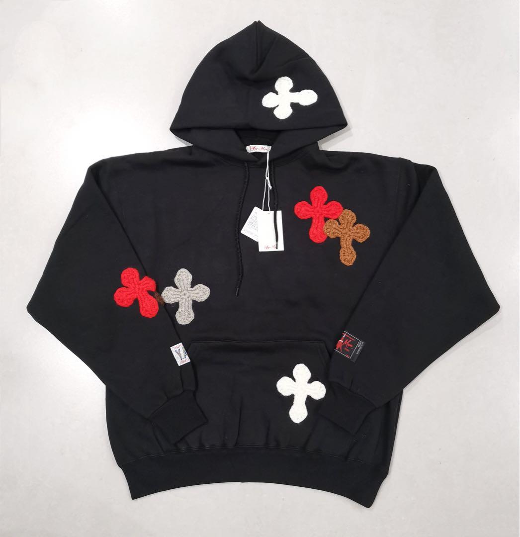 c プルオーバーフーディー 黒 M