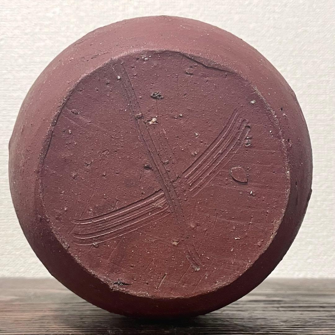 古備前 雀口 鳶口 壺 窯印 櫛目波状文 小壷 蹲 花器 花入