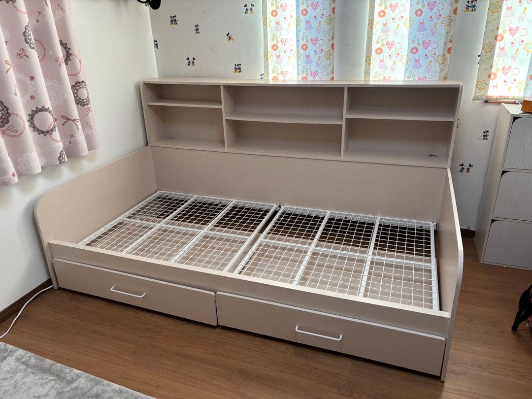 シングルベッド 引き出し収納付き