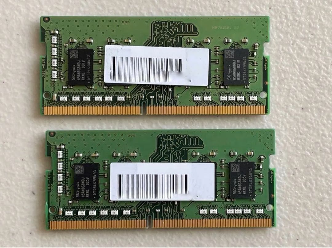 SK hynix 8GB×2枚 計16GB PC4-3200AAノート用メモリ M10969071