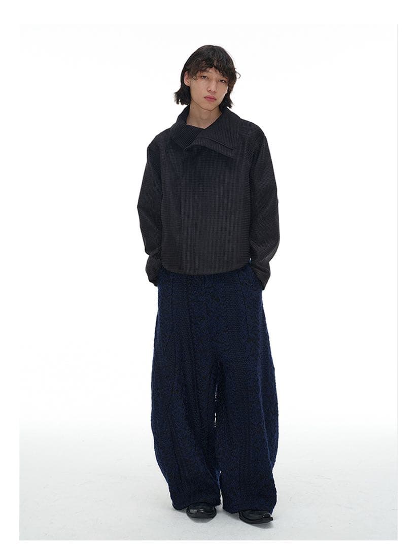 JCAESAR ZIPPER-JACKET WITH H 斜めジップジャケット