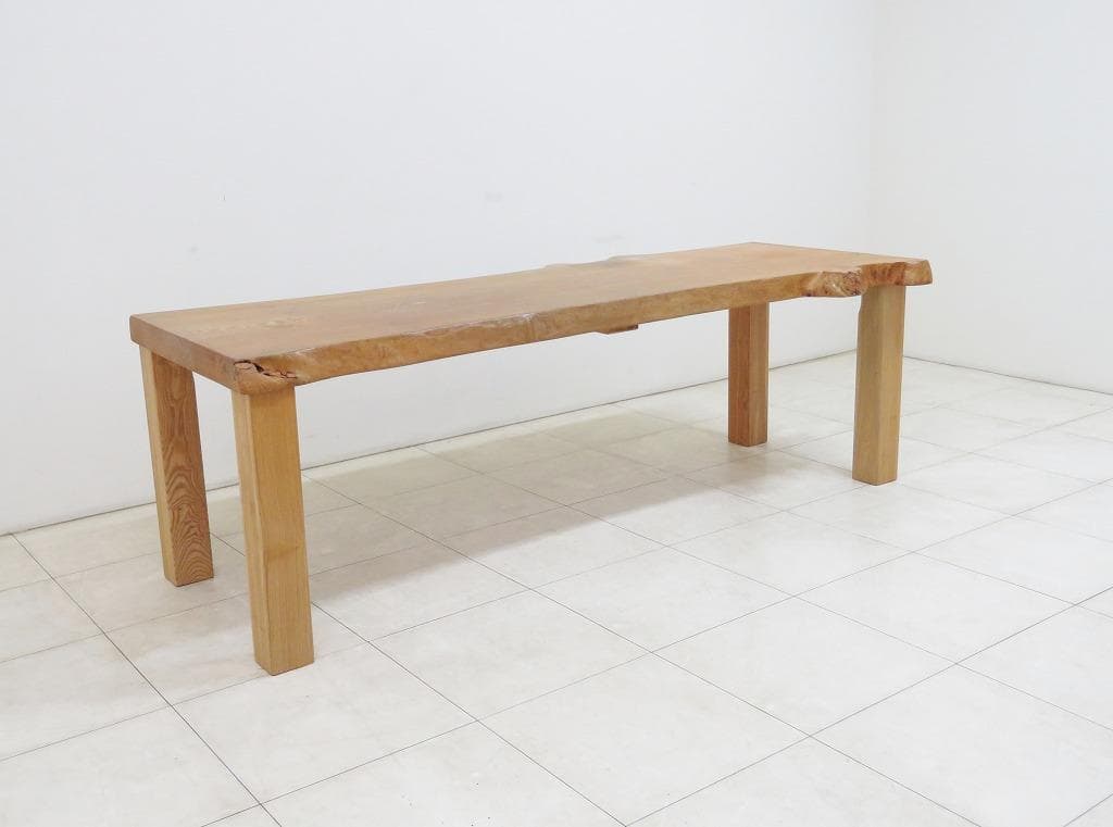 ぽぽる様 逸品 欅 ケヤキ 無垢材 一枚板 ダイニングテーブル 厚さ 7cm