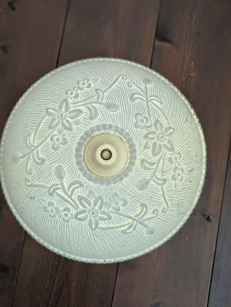 フランス ヴィンテージ 形 レリーフガラス シーリングライト 照明