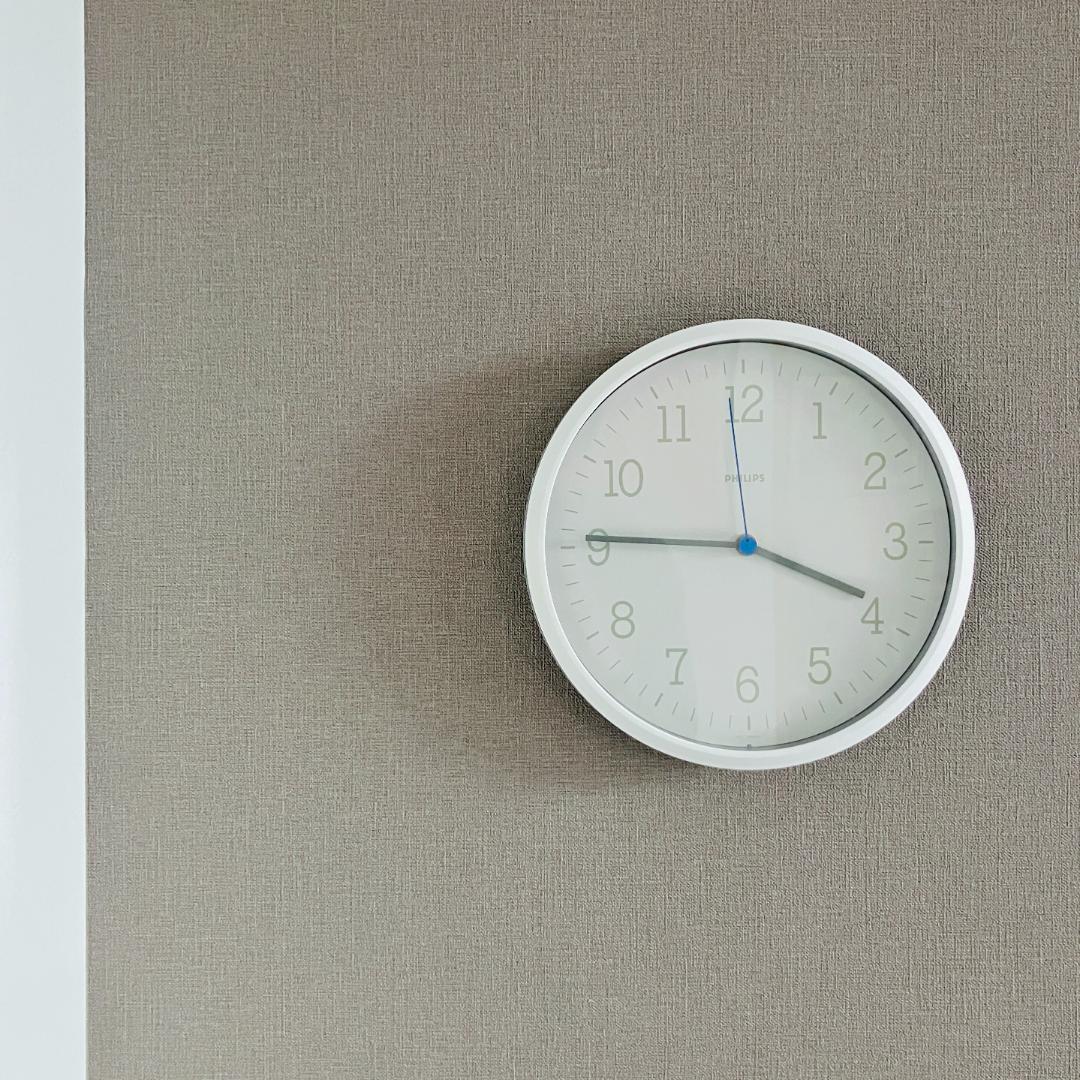 ラスト1点／外箱付き 80S 西ドイツ製 PHILIPS 掛け時計 ミニマリズム