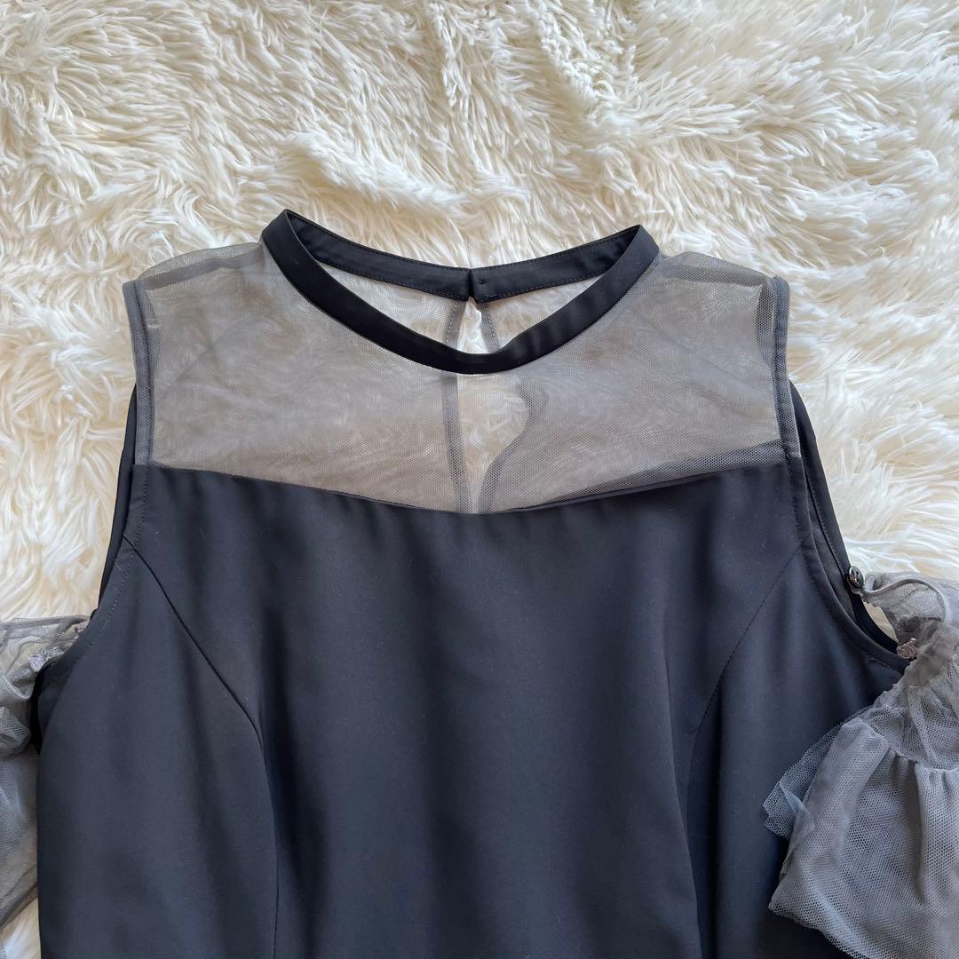 美品✨Kana カナ　チュールフリルスリーブ　Iライン 2way ドレス　M