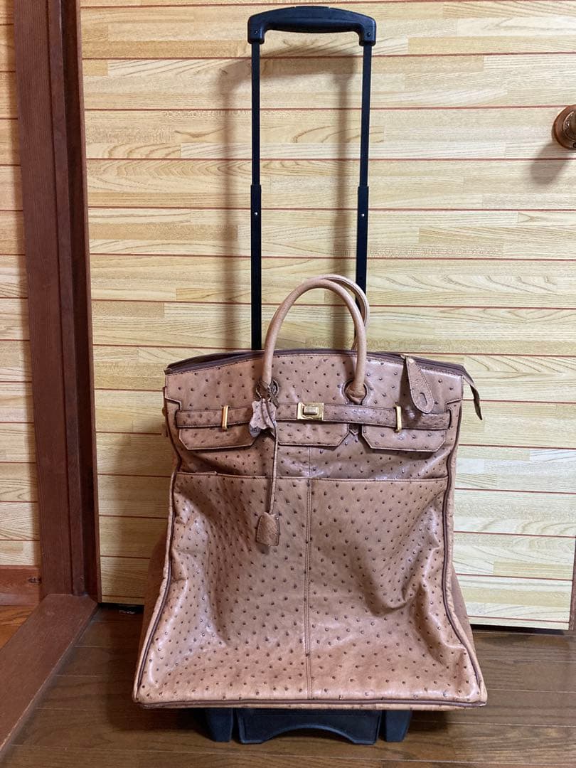 オーストリッチレザー JRA認定 大容量キャリーオンバッグ iii Sanpo製