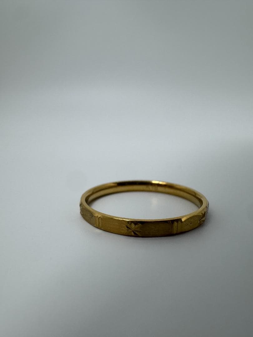 K18 花柄デザインリング0.78g/11号