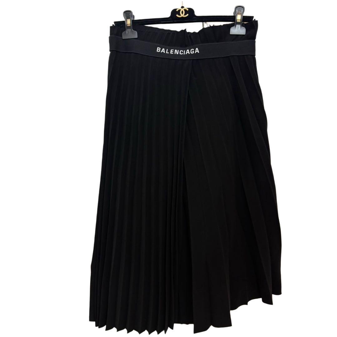 バレンシアガ 正規 ロゴプリーツスカートBALENCIAGA