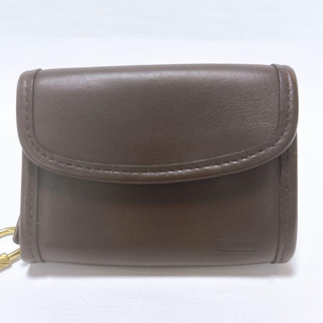 COACH✨オールドコーチ ケース キーリング付き レザー ダークブラウン