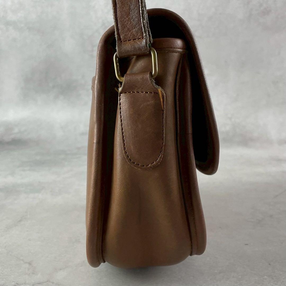 ✨美品✨オールドコーチ　ショルダーバッグ ターンロック　レザー　ブラウン