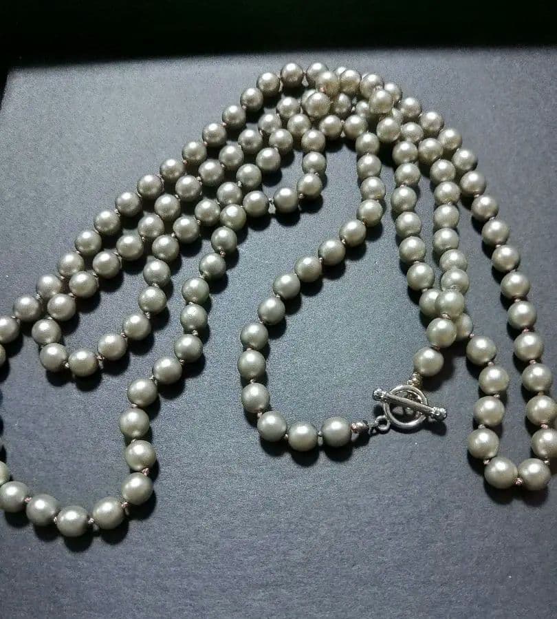 julynine ガラスパールロングネックレス julynine ガラスパールロング