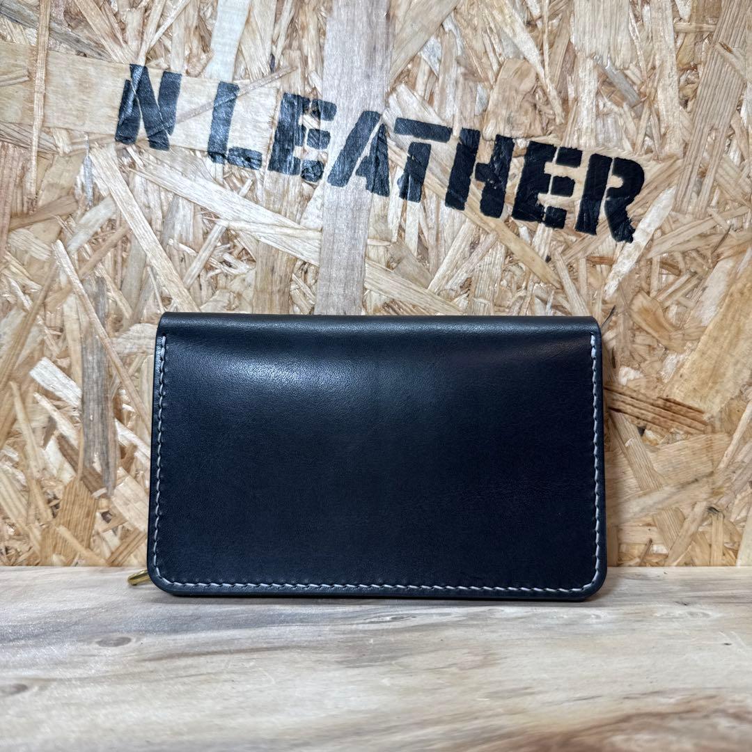 150 カスタム ミドル トラッカーウォレット 姫路レザー オイルヌメ 真鍮 白