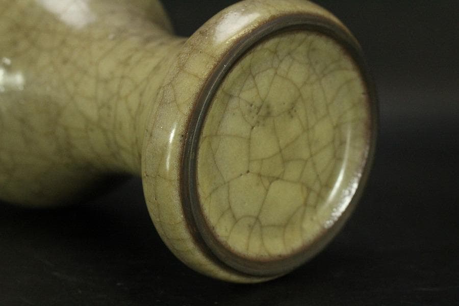 中国美術 哥窯 梅瓶 高22.5cm(HA395)