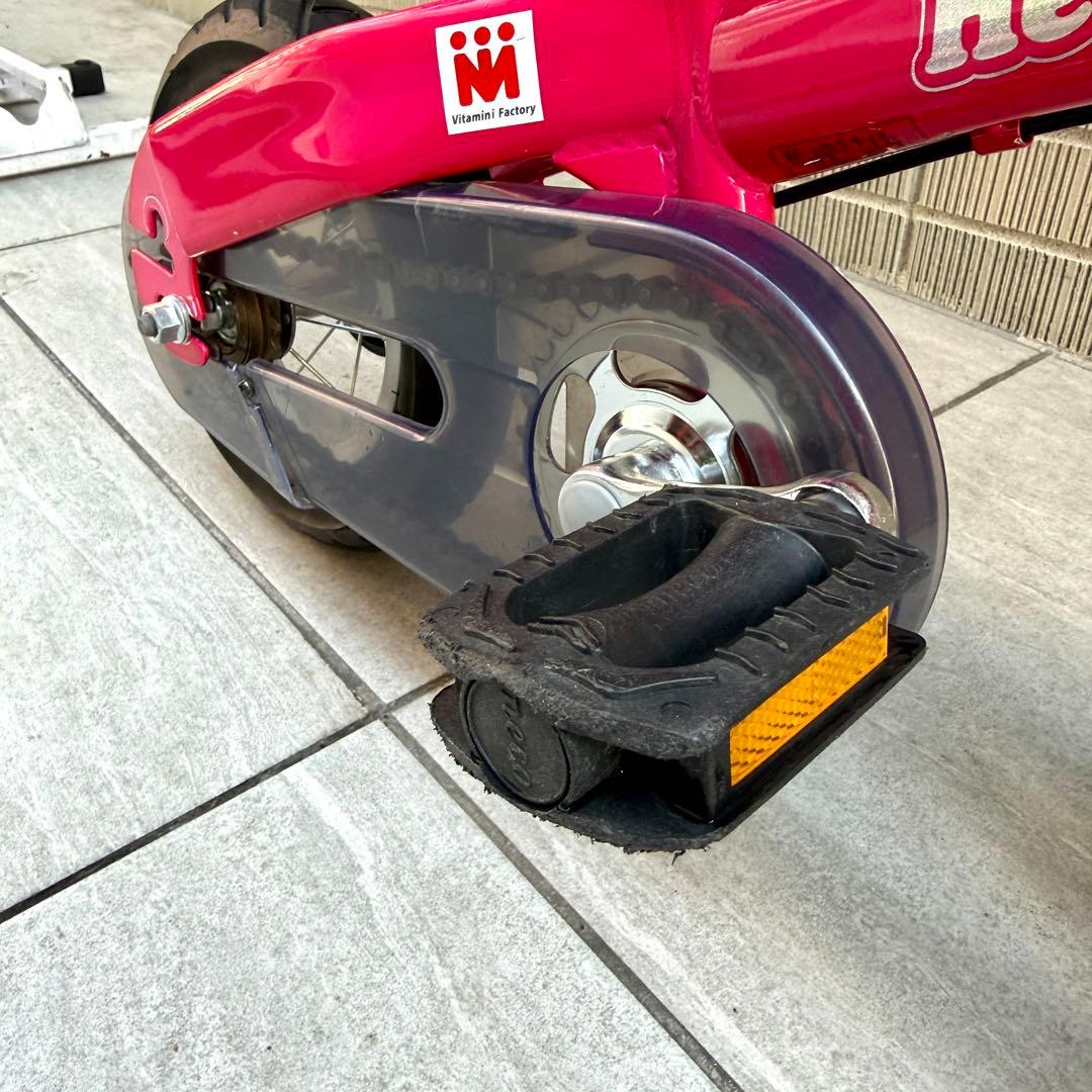 かわいい】へんしんバイク 12インチ ピンク スタンド付 ベル付き 反射