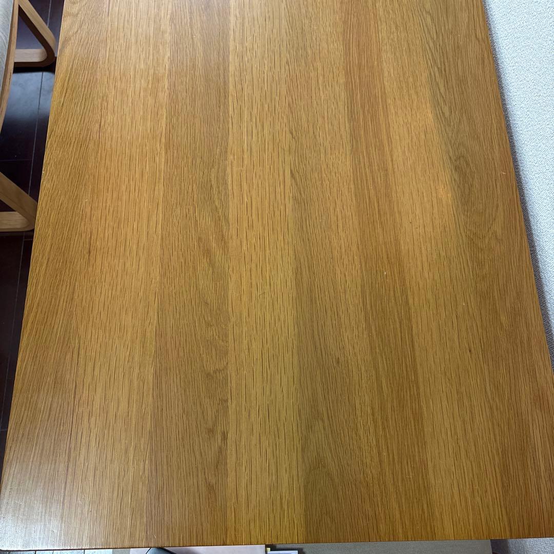 無印良品　MUJI リビングでもダイニングでもつかえるテーブル　オーク材