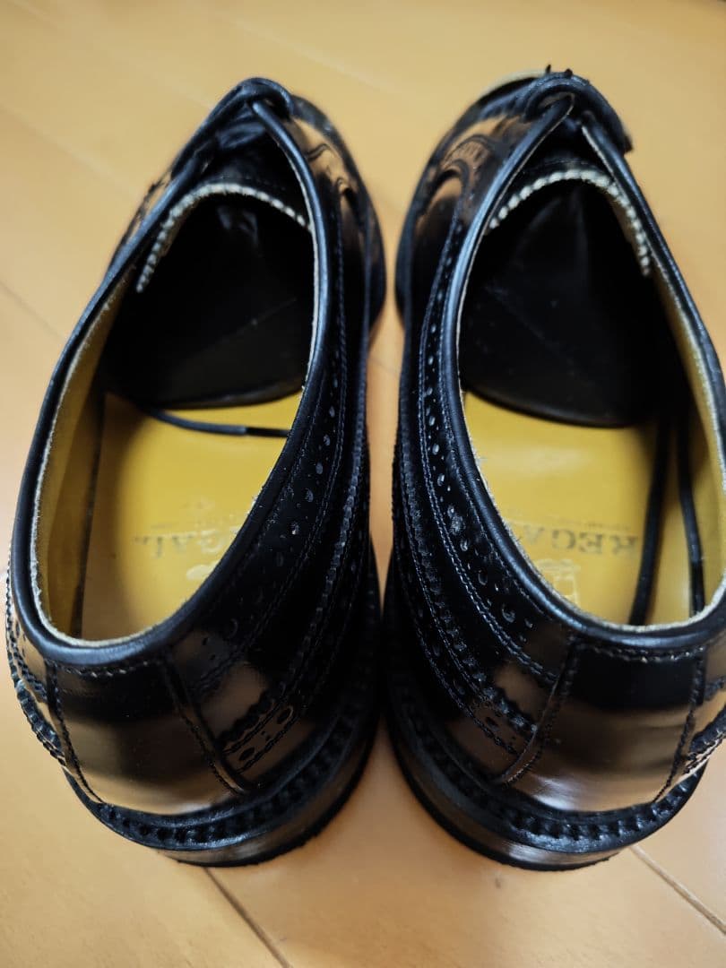 REGAL 黒レザー ドレスシューズ ウィングチップ