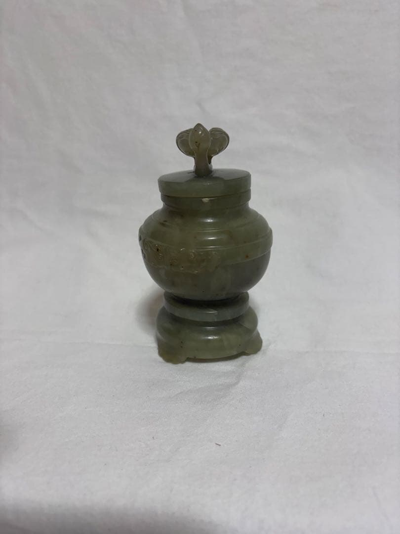 青玉蓋物 清代後期