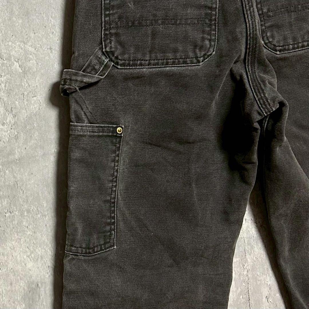希少 Carhartt カーハート ブラック ダブルニー ペインターパンツ