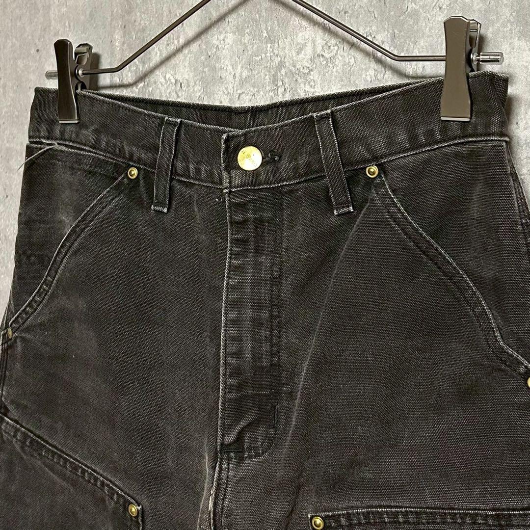希少 Carhartt カーハート ブラック ダブルニー ペインターパンツ