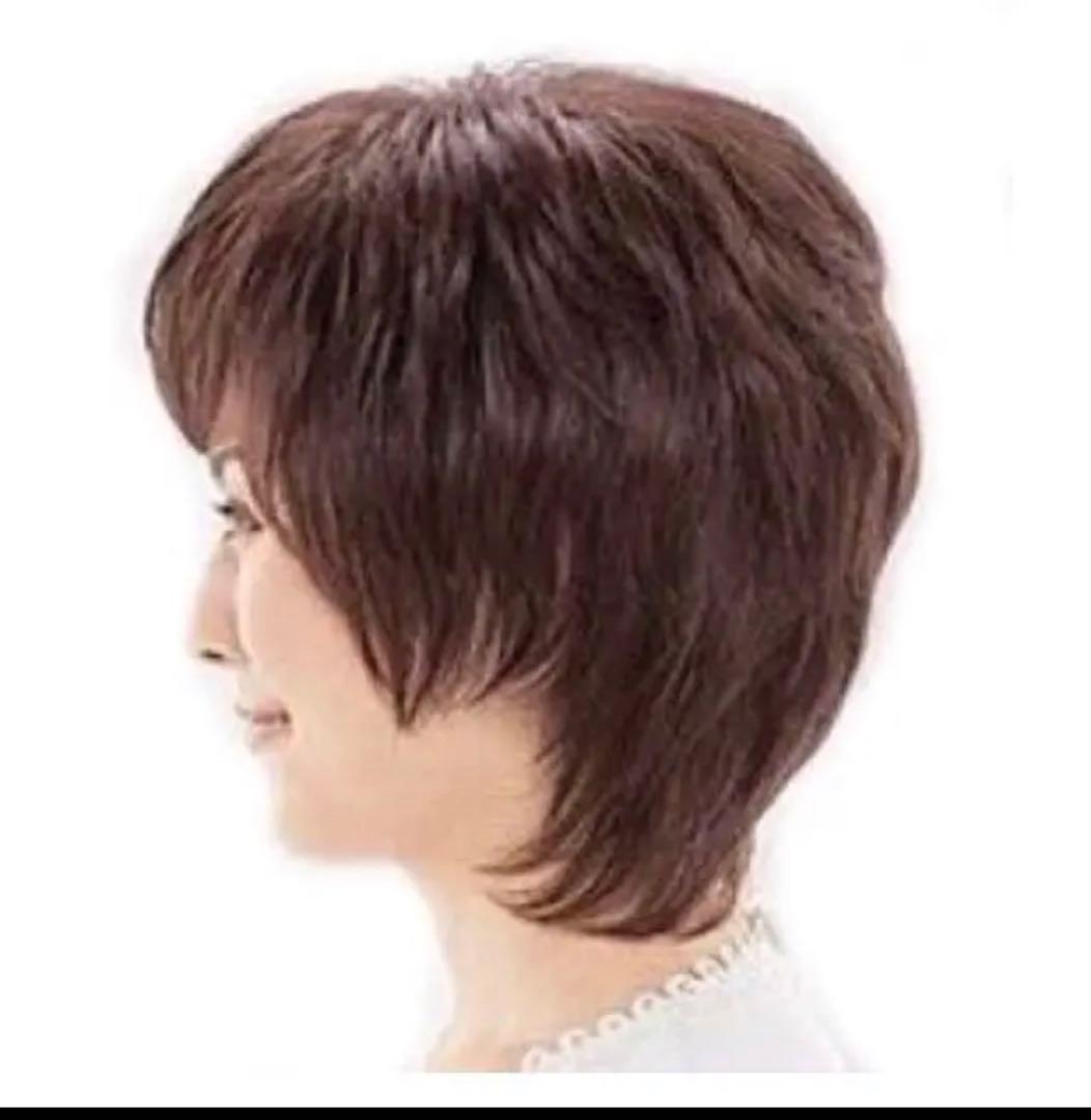 気品人毛100% ショートwig ウィッグA16