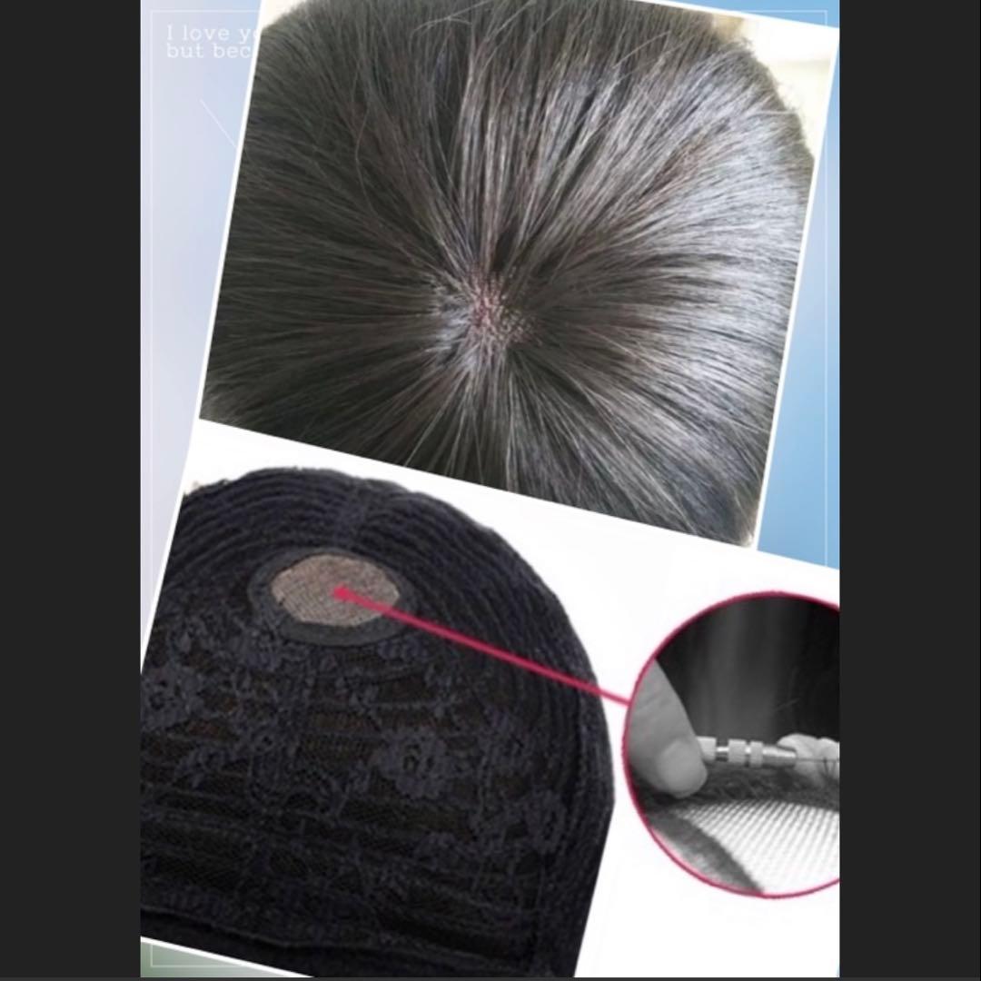 気品人毛100% ショートwig ウィッグA16