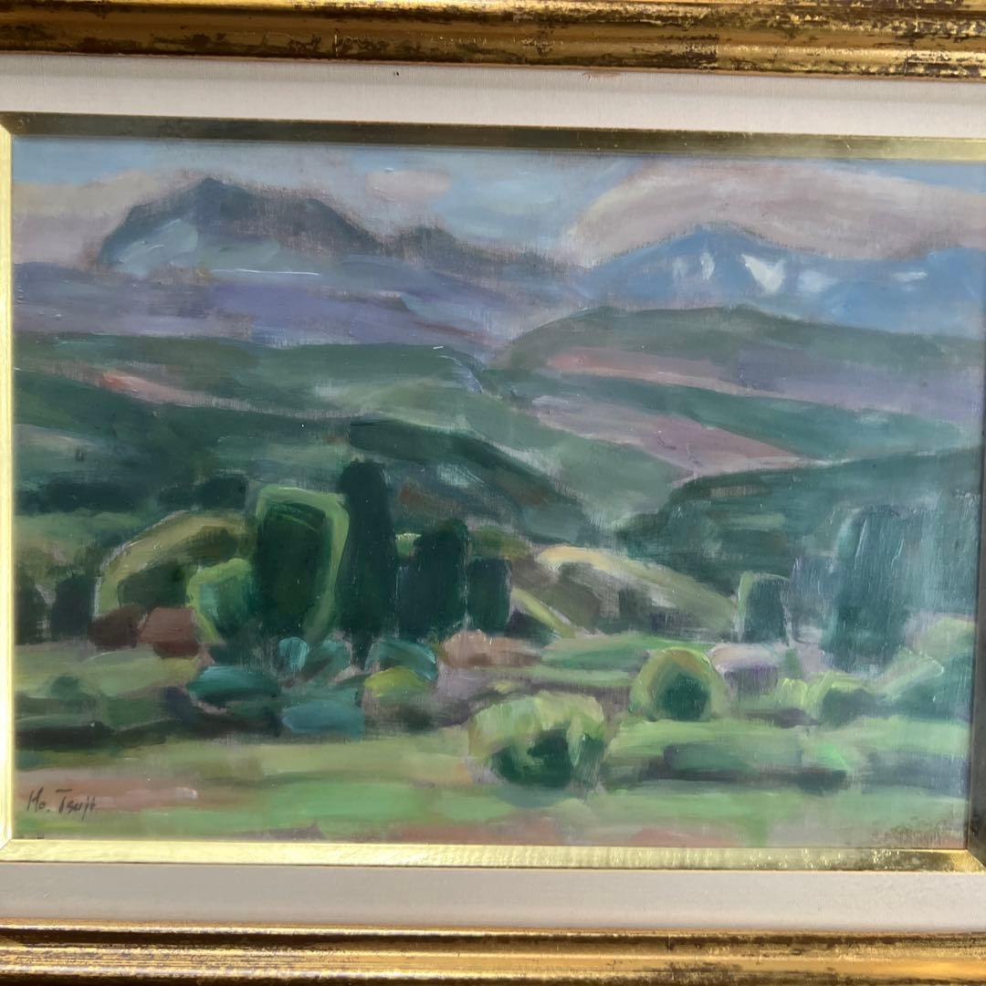 辻朗　油彩画 風景画 金色フレーム
穏やかな色合いが素敵な作品です