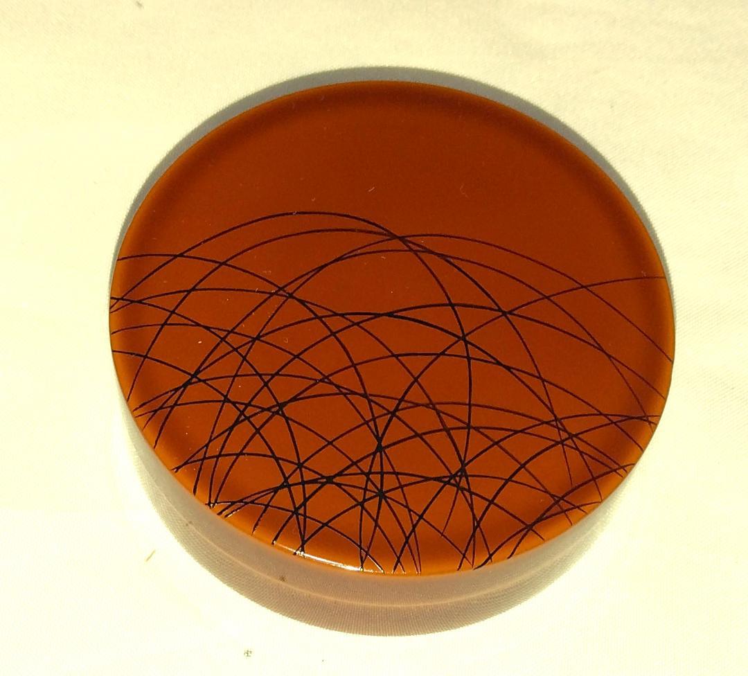 茶道具 加賀山中塗蒔絵師 細川司光作 溜塗野分蒔絵香合 超美品