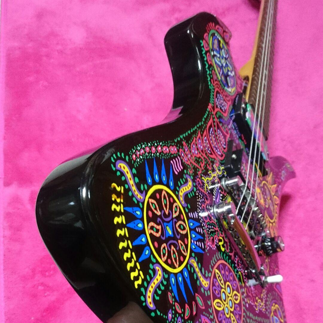 良・美品】hideモデル・サイケペイント。モッキンバード。 サイケ