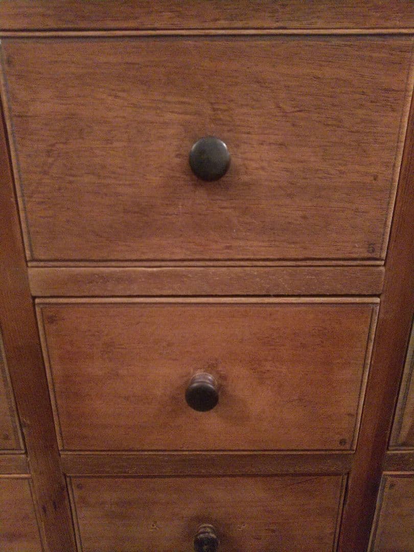 アンティーク シェルフ チェスト ドロワー 引き出し 12杯 古家具 古物