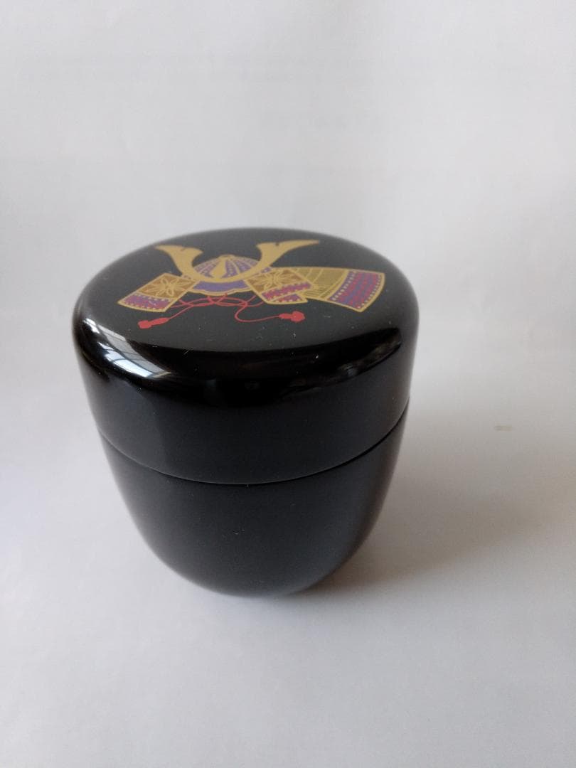 西村弘峰 作 かぶと蒔絵 中棗 共箱 栞 漆器 漆芸 抹茶 茶道具 新品