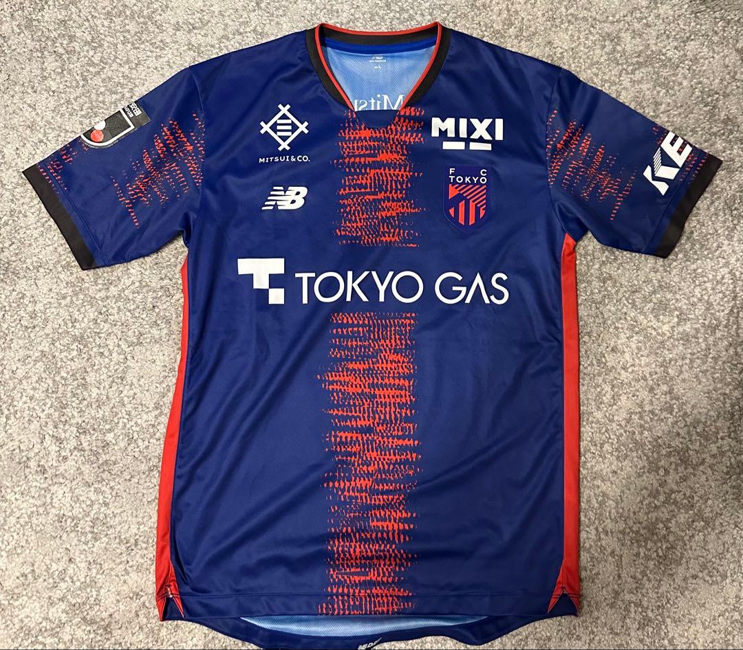 □タオル付き FC東京 2025半袖 背番号無し レプリカユニフォーム Lサイズ