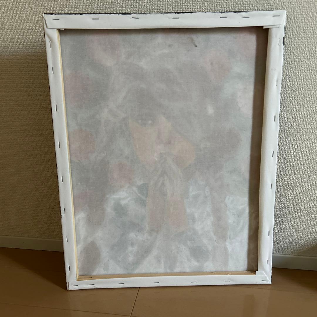 手作り油絵　木額縁入り 少女