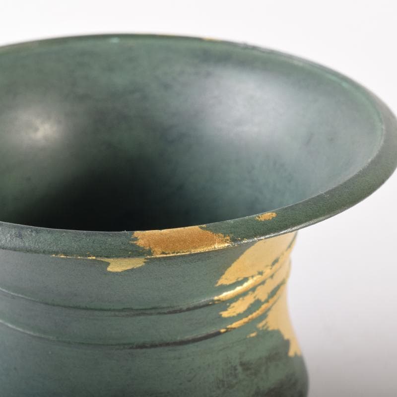 平安　秦蔵六造　塗金銅　塗金銅香炉　「瑞雲」　M　7105