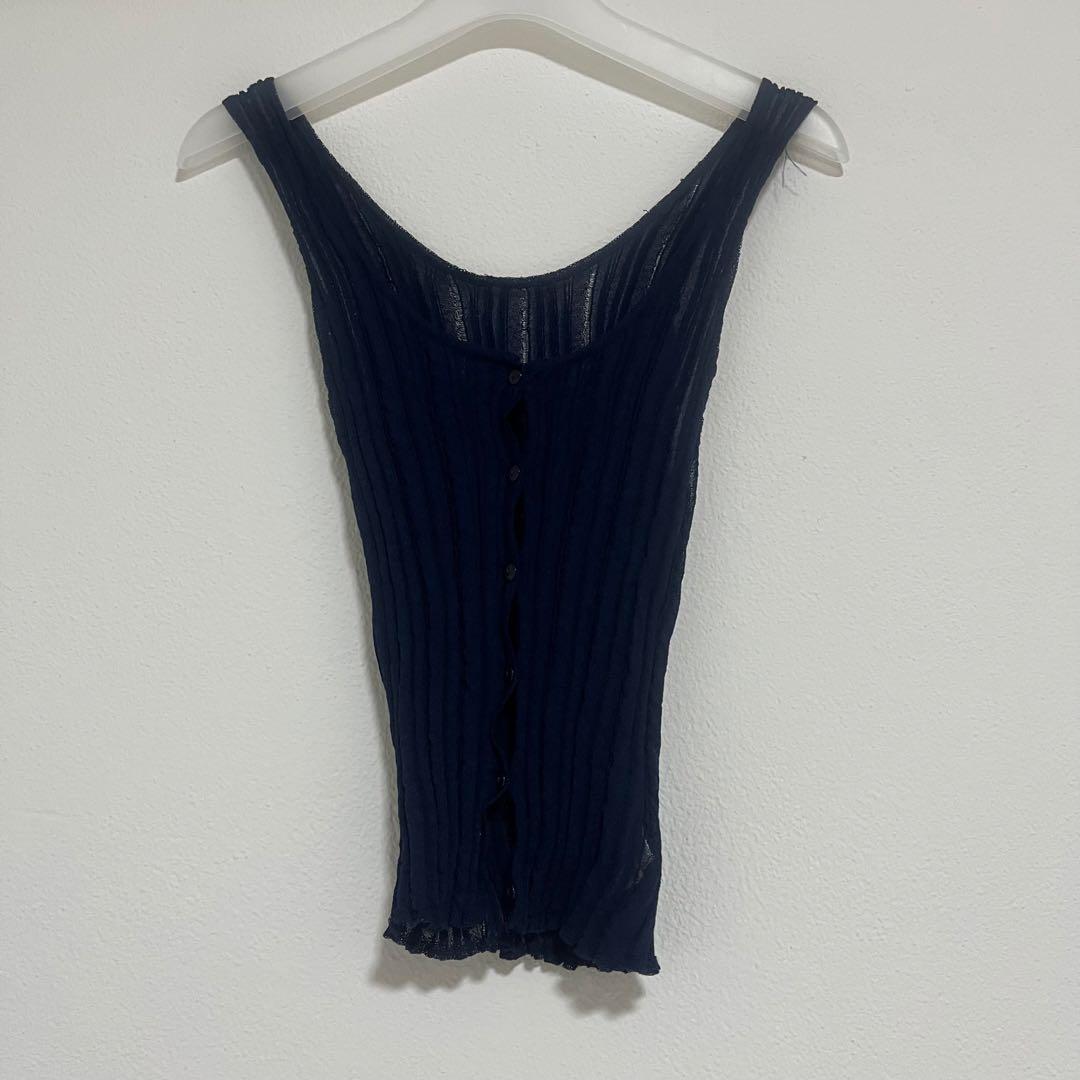 heap.underwear リブ編みタンクトップ ネイビー