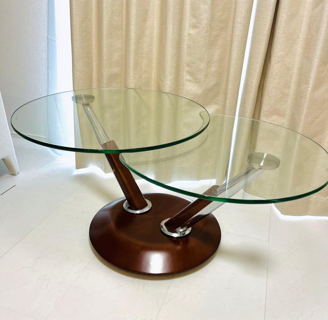 特価】Ronald Schmitt（ロナルド・シュミット）／ガラステーブル／伸縮式