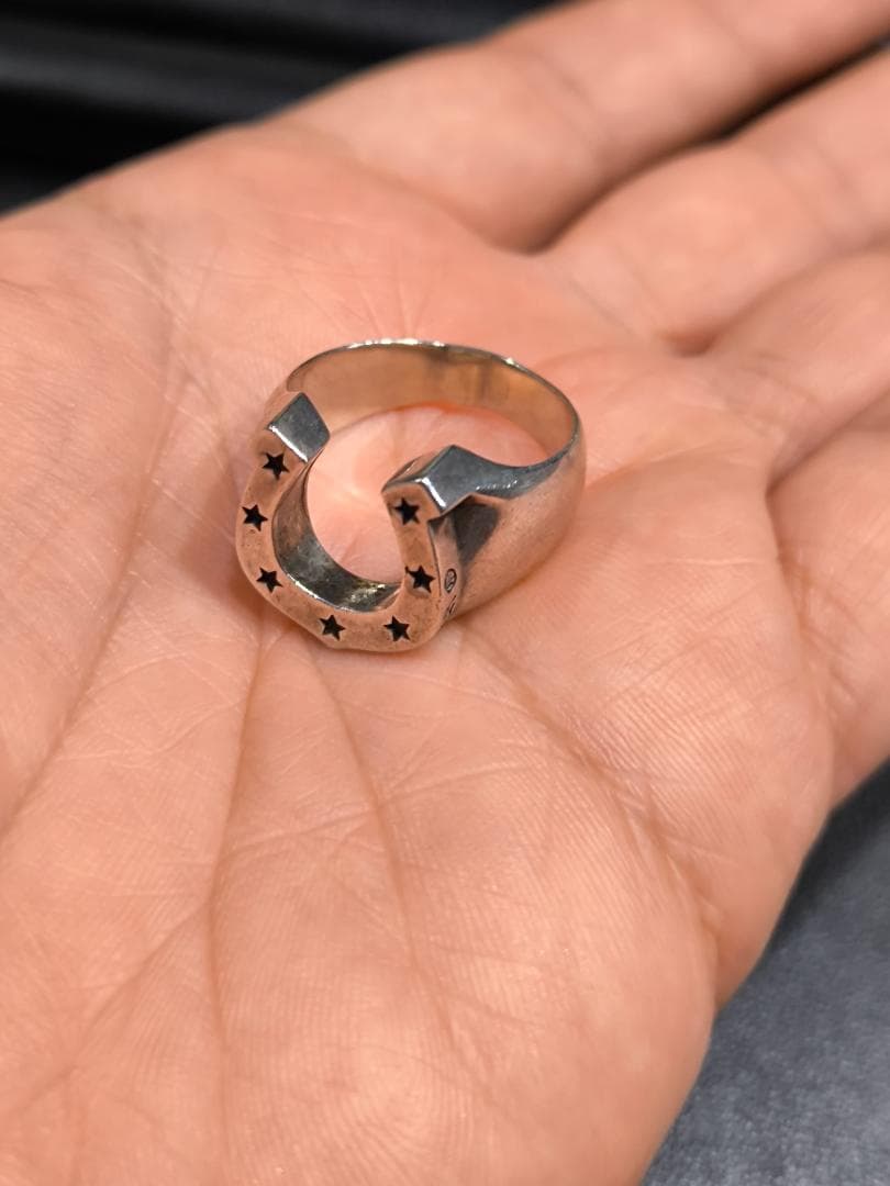 ヴィンテージ 馬蹄型デザイン ホースシュー 925 スターリングシルバーリング