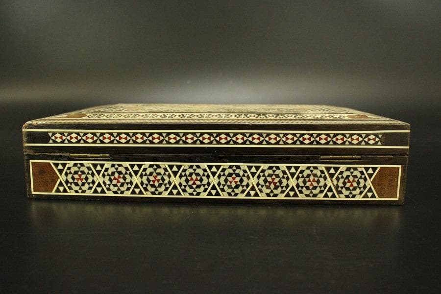 高幾何学模様 象嵌 箱(ZE365)