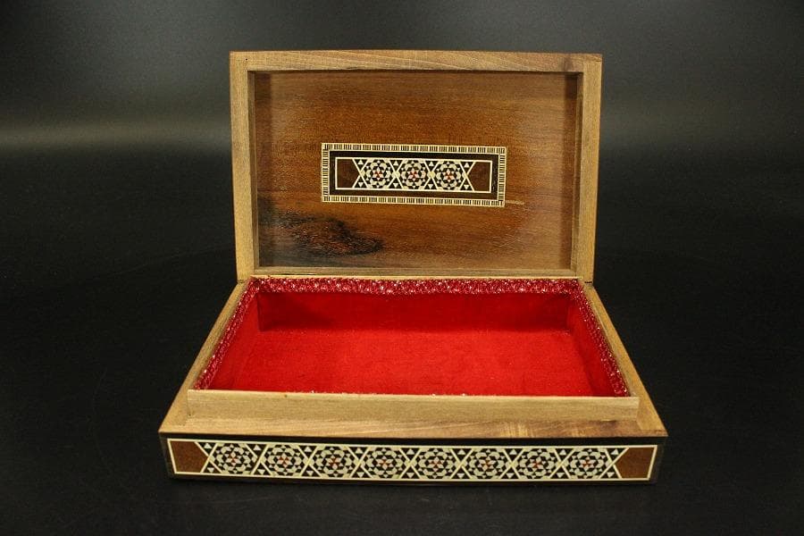 高幾何学模様 象嵌 箱(ZE365)